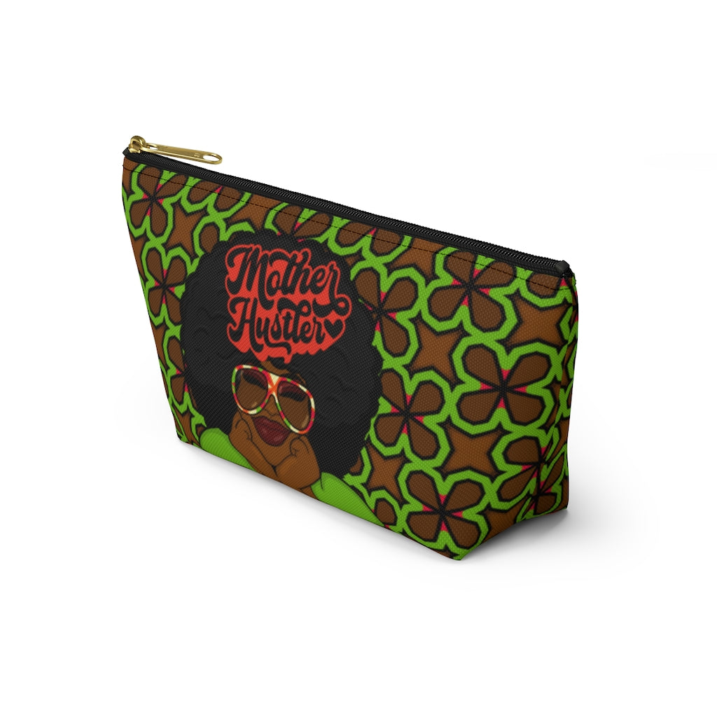 MOTHER HUSTLER Accessory Pouch w T-bottom (LIME FLORAL)