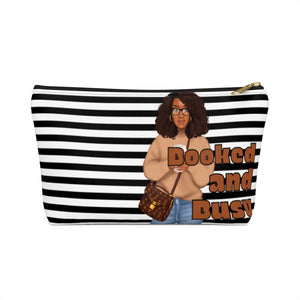 BOOKED AND BUSY B&W Accessory Pouch w T-bottom