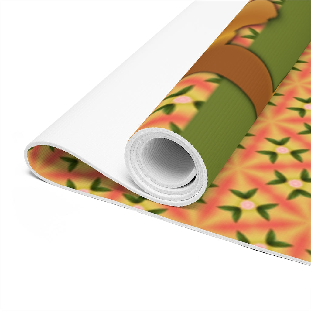 NAMASTE SIS Foam Yoga Mat - PEACH PRINT