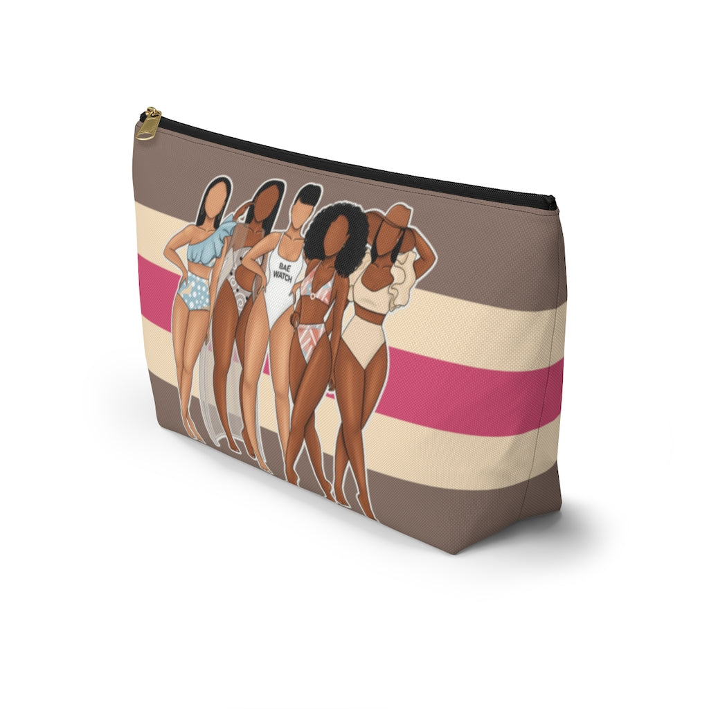 Brown Beach Babes Accessory Pouch