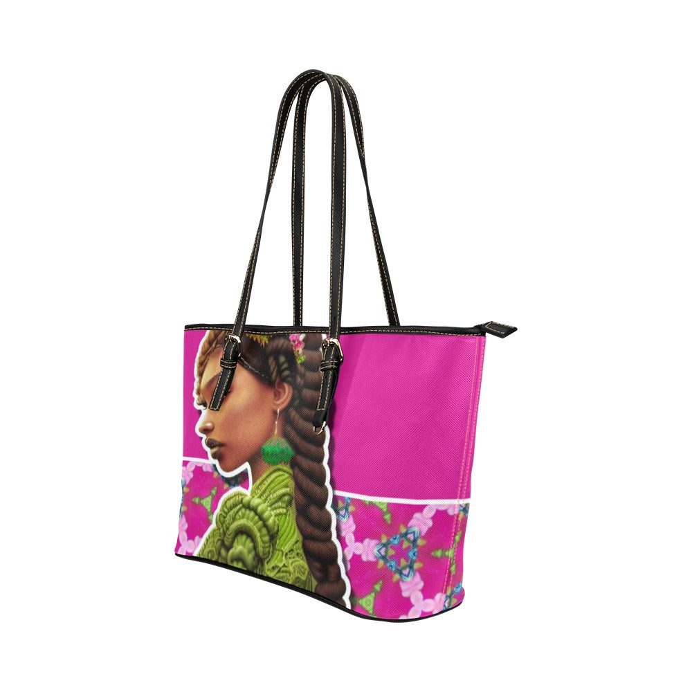 PBF Blossom Princess Lg Leather Tote Bag