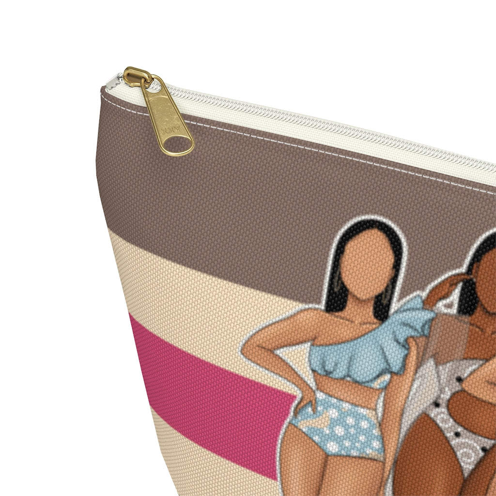 Brown Beach Babes Accessory Pouch