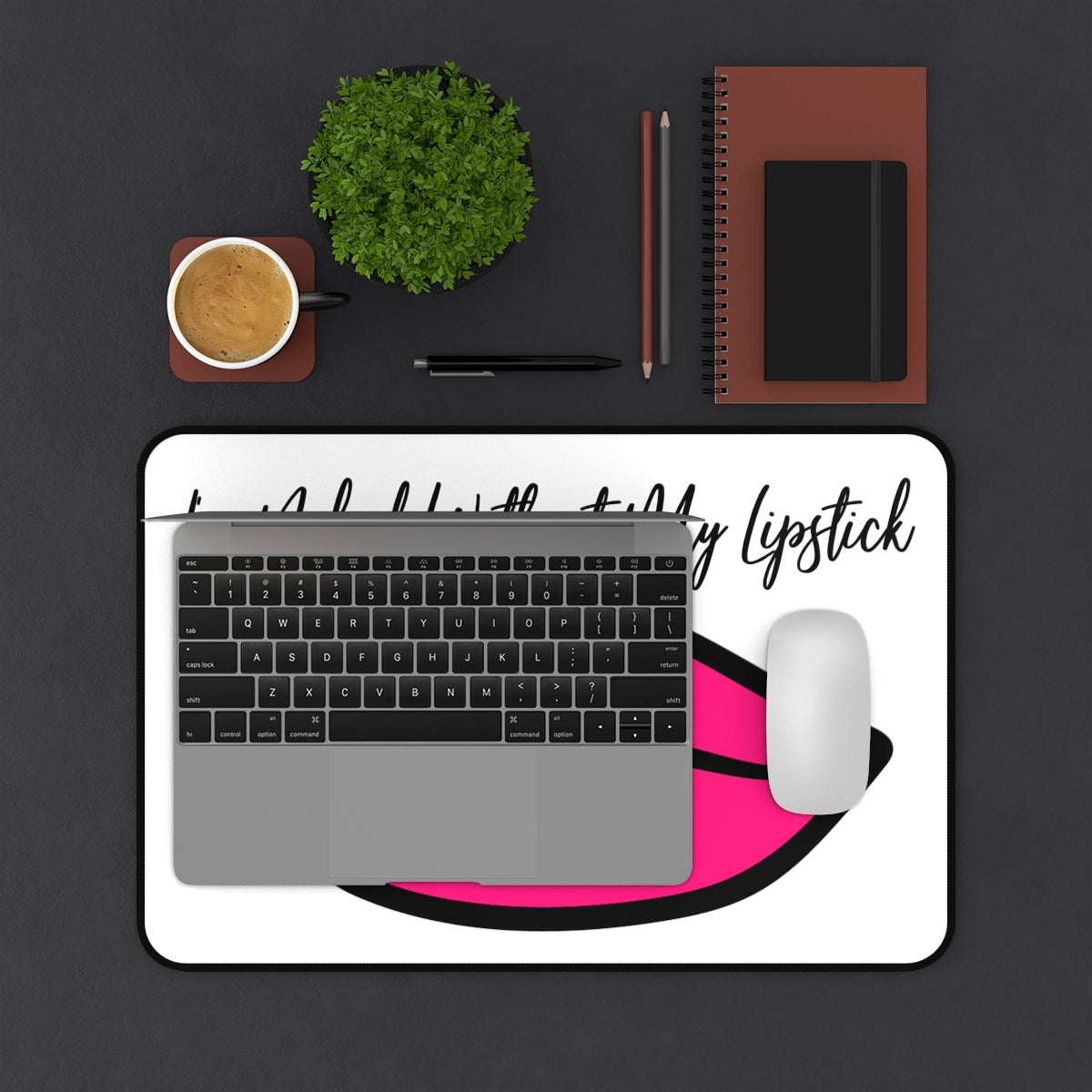 PINK LIPSTICK Desk Mat