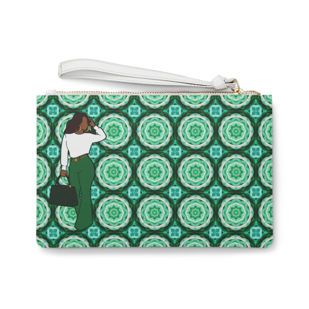 PEACEFUL GREEN Clutch Bag