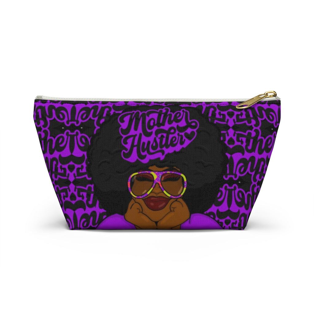 MOTHER HUSTLER Accessory Pouch w T-bottom (PURPLE)