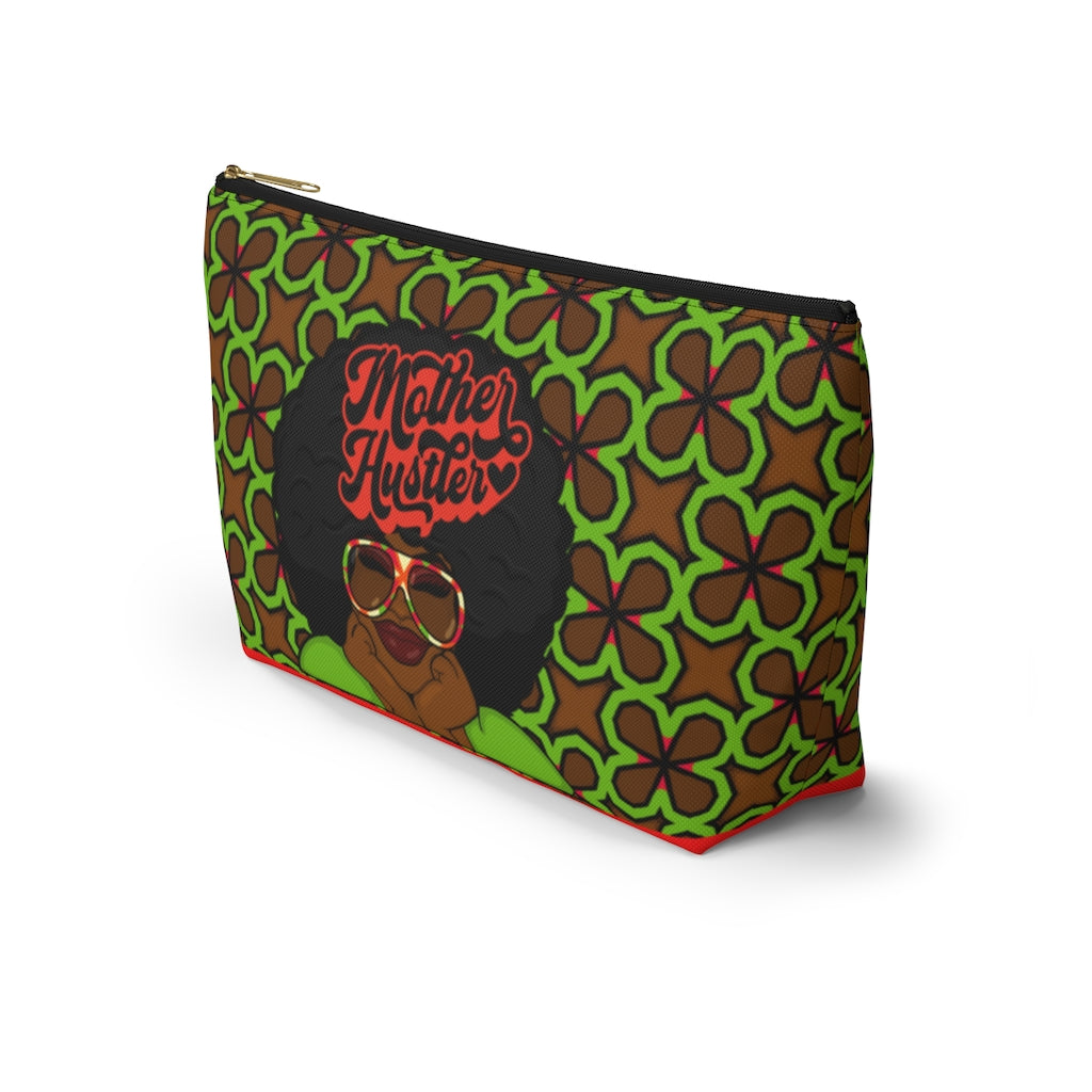 MOTHER HUSTLER Accessory Pouch w T-bottom (LIME FLORAL)