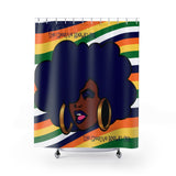 BLUE POWER FRO Shower Curtain