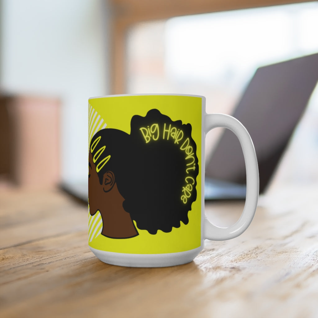 BIG HAIR DON'T CARE Mug YELLOW