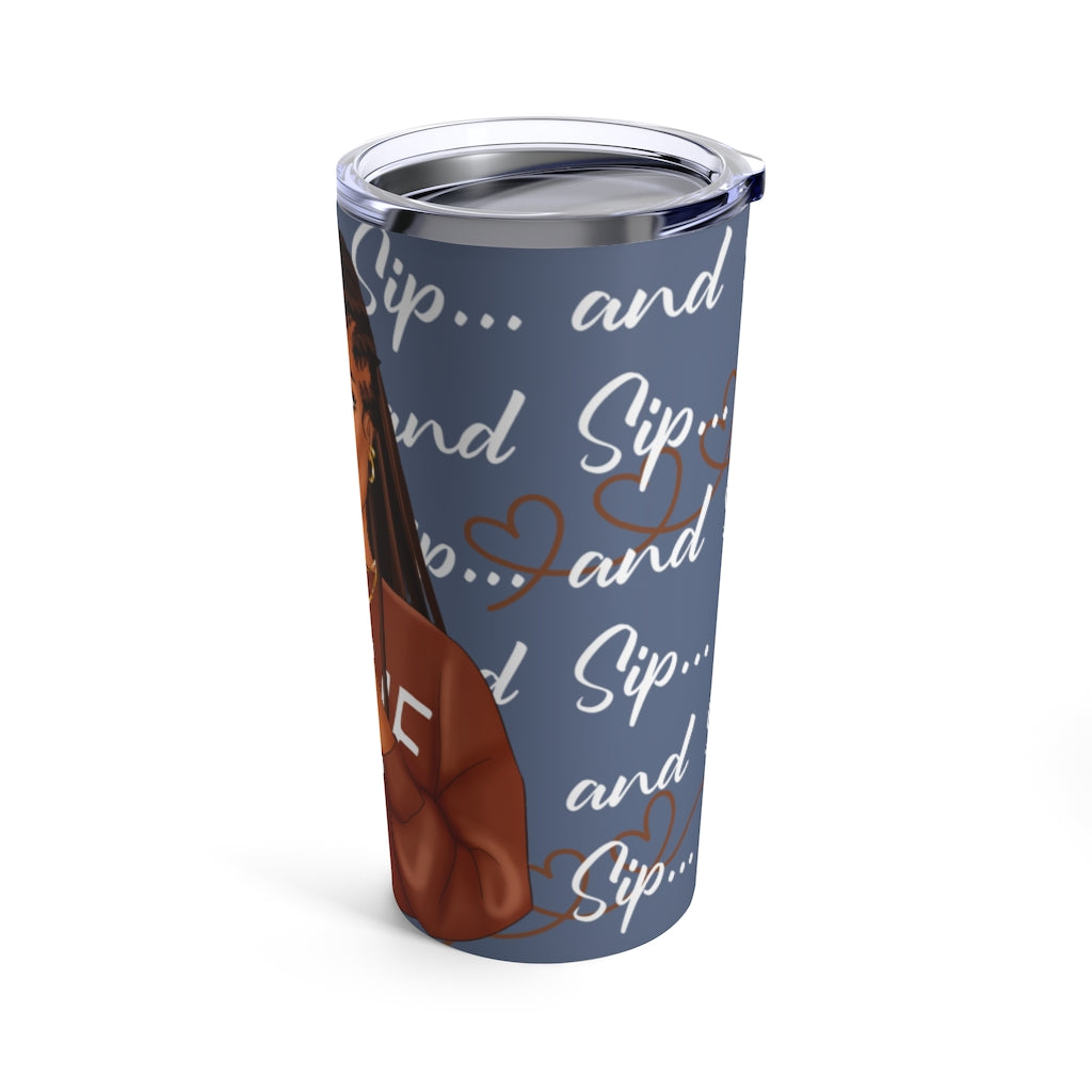 AND SIP Gray Tumbler (Tan Skin)