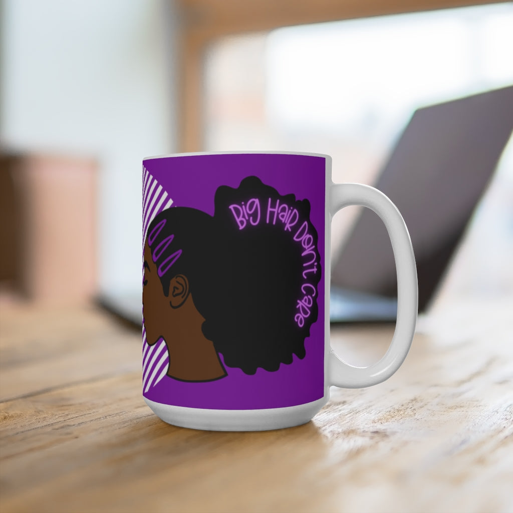 BIG HAIR DON'T CARE Mug PURPLE