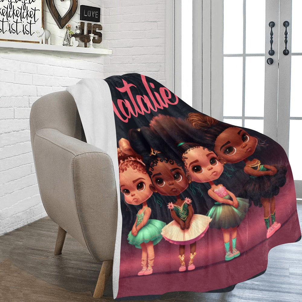 TINY DANCERS Plush Blanket - PLUM