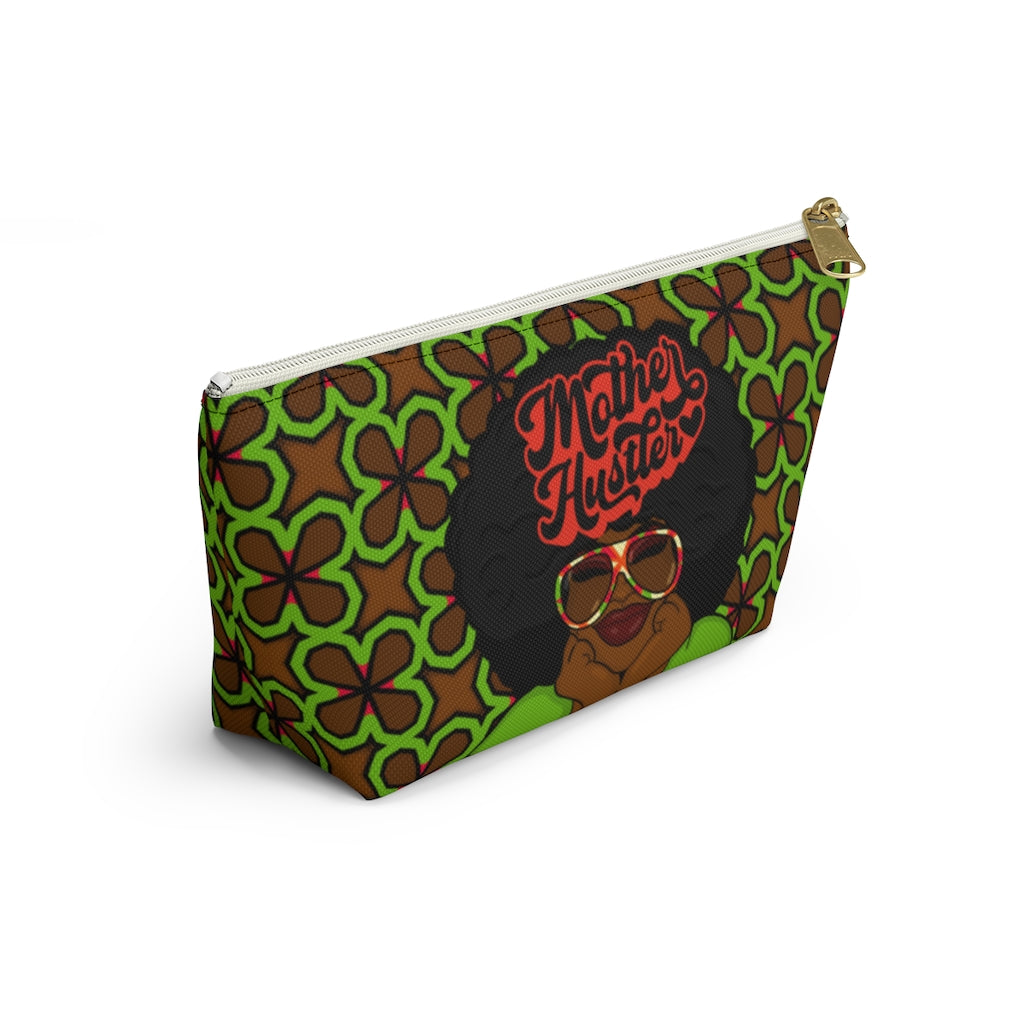 MOTHER HUSTLER Accessory Pouch w T-bottom (LIME FLORAL)