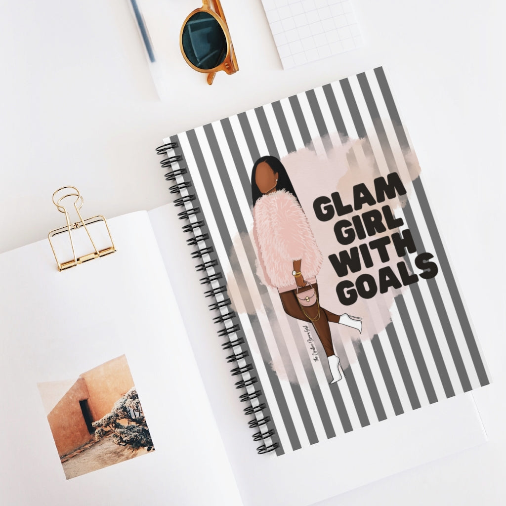 GLAM GIRL GOALS Spiral Notebook - Ruled Line