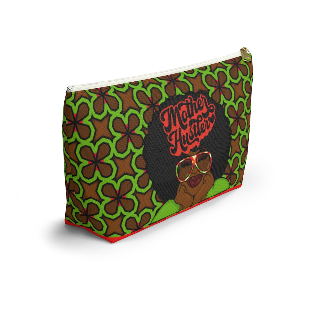 MOTHER HUSTLER Accessory Pouch w T-bottom (LIME FLORAL)