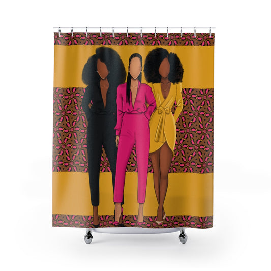 PINK GOLD GIRLS Shower Curtain