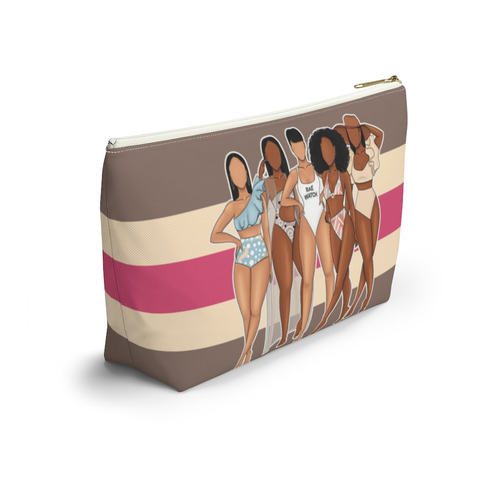 Brown Beach Babes Accessory Pouch