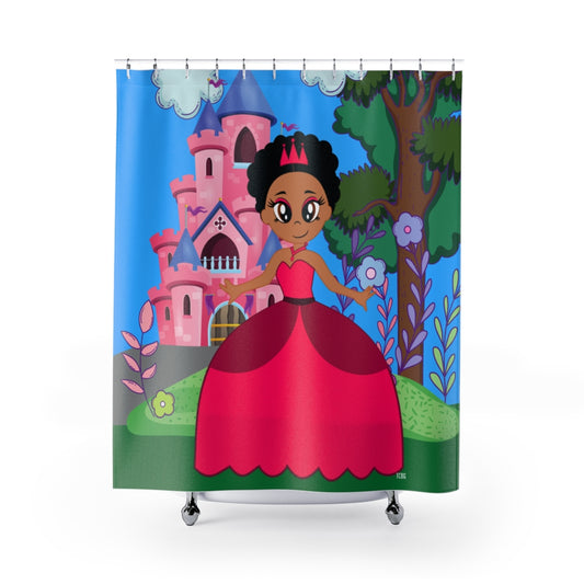 THE CHOCOLATE PRINCESS Shower Curtain - CARAMEL