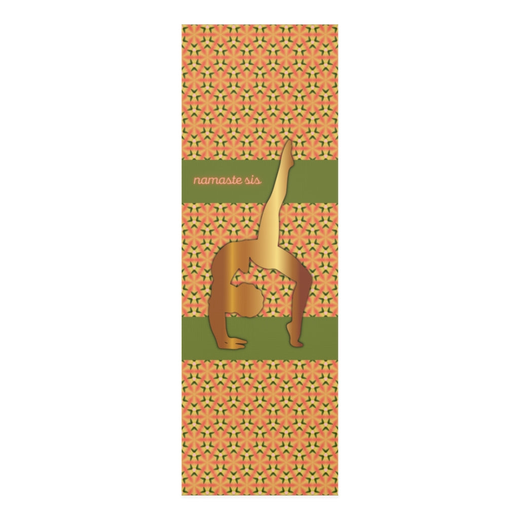 NAMASTE SIS Foam Yoga Mat - PEACH PRINT