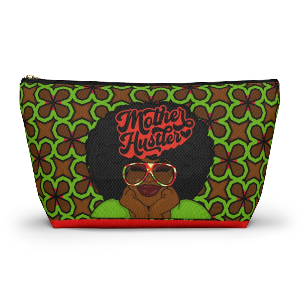 MOTHER HUSTLER Accessory Pouch w T-bottom (LIME FLORAL)