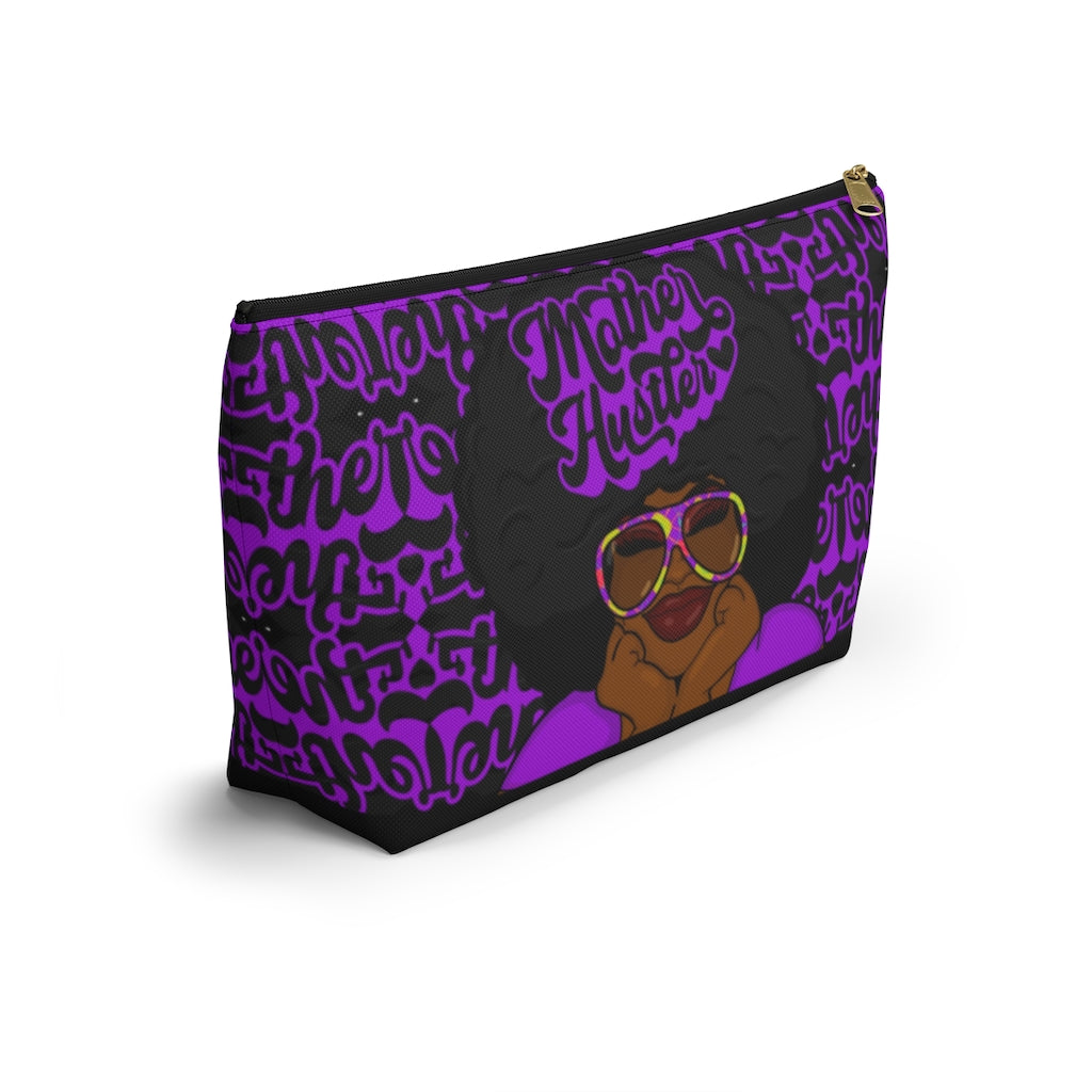 MOTHER HUSTLER Accessory Pouch w T-bottom (PURPLE)