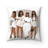 GLAM WHITE GIRLS Square Pillow
